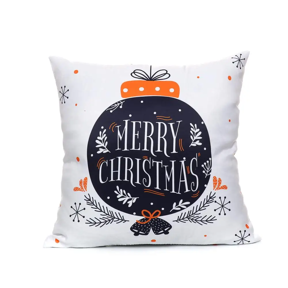 

New arrival coreless Pillowcase Creative Christmas Cotton and Hemp Pillow Cover Auto Pillow Cushion