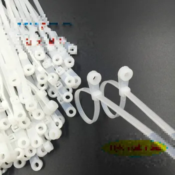 

100pcs Nylon cable tie 4*200 fixed cable tie,screws fixed head type cable tie