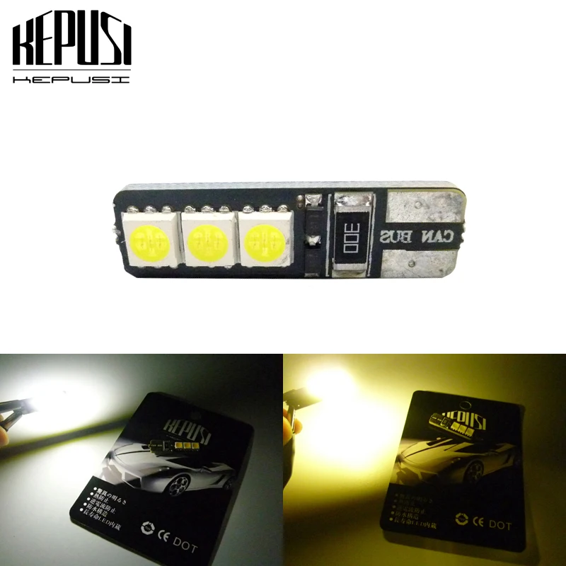 

T10 6 SMD 5050 Canbus LED Auto Car Light Canbus W5W T10 led 194 Error Free White/Warm White Light Bulbs 12V
