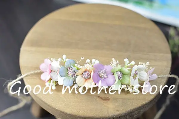 Newborn Photography Prop Baby Headband Floral Infant Headwear Baby Princess Girl Hair Accessories Cute Props