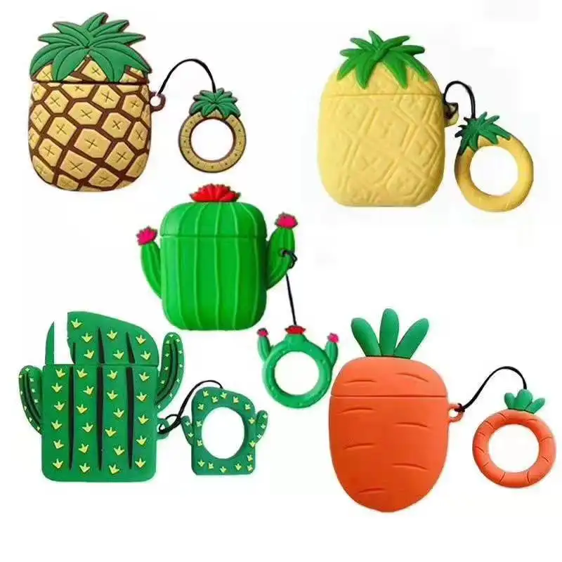 

3D Cute Fruit Earphone Cases For AirPods Accessories Silicone Bluetooth Headset Protection Cover For Airpods 1/2