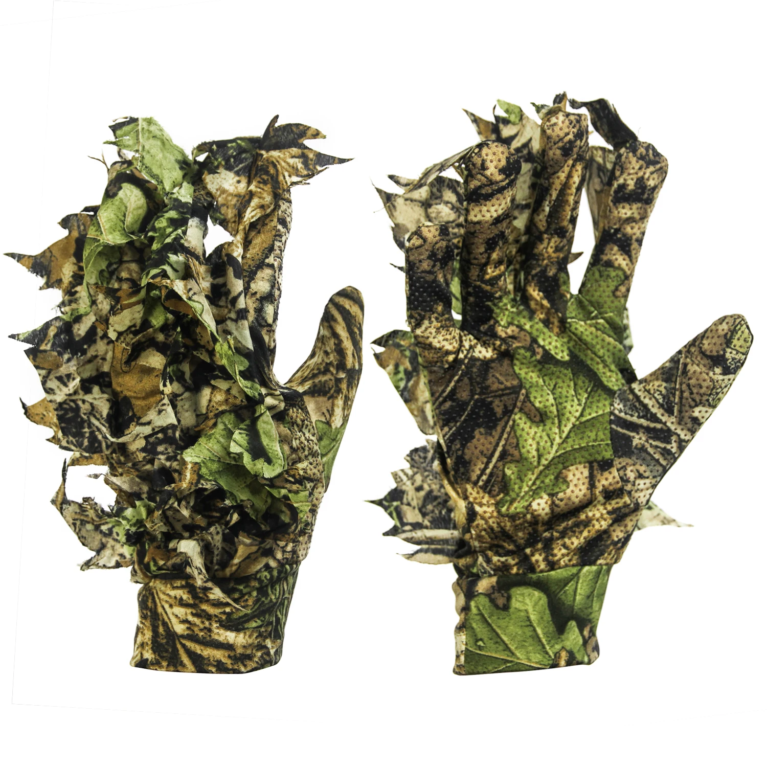 Camo Gloves Real Tree Camouflage Gloves 3D Leaf Effect 