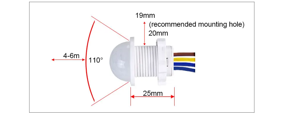Rantion PIR датчик 220 В 110 в мини-датчик обнаружения движения светодиодный инфракрасный автоматический детектор умный шкаф
