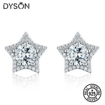 

Dyson 925 Sterling Silver Earrings For Women Lovely Sweet Sparkling Star Zirconia Stud Earrings Birthday Gifts Fashion Jewelry