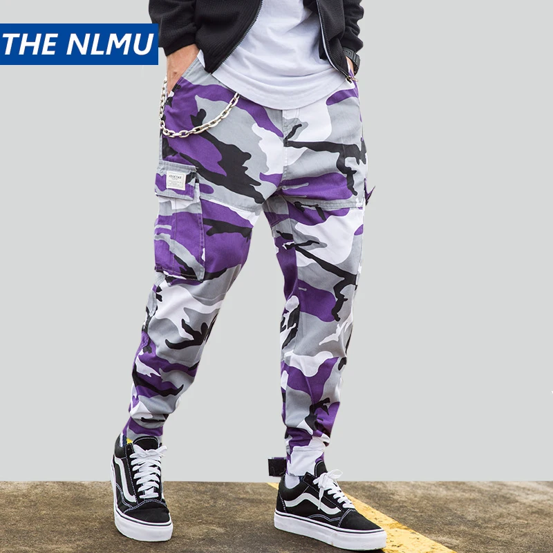 Camouflage Cargo Pants Men Pencil Pant Military 2019 Multi-pocket Streetwear Joggers Hip Hop Camo Tactical Trousers Purple HW130 Camouflage Cargo Pants Men Pencil Pant Military 2019 Multi-pocket Streetwear Joggers Hip Hop Camo Tactical Trousers Purple HW130