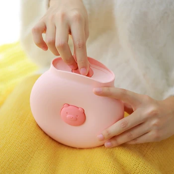 

Cute Pig Hot Water Bag Microwave Heating High Density Explosion-proof Silicone Heater Winter Health Care Warm Palace
