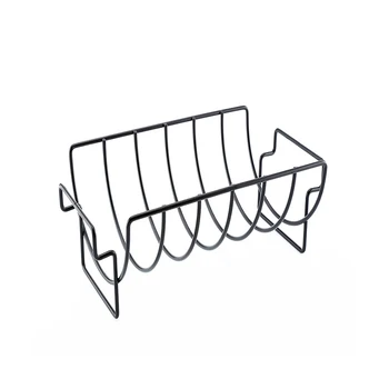 

Non-Stick Rib Grill Stand Barbecue Rack Iron Rib Rack BBQ Tools Chicken Steak Holders Shelf Roasting Kitchen Grilling Basket