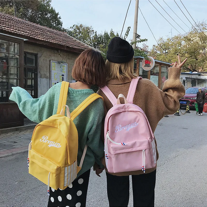 

Spring and Summer New Korean Fashion Nylon Shoulder Back Student Bag Canvas Lady Leisure Travel