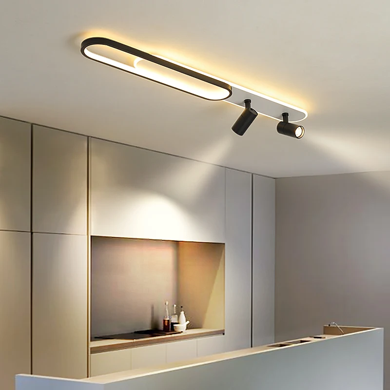 Modern LED Ceiling Lamp With Spot lights For Bedroom Aisle Corridor Cloakroom Foyer Home Indoor Black Gold Spotlight Fixture | Освещение