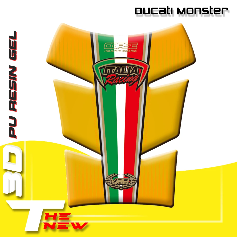 Decalcomanie Adesive Per Serbatoio Moto 3D Tank Pad Fish Bone Sticker Tank Pad Protector Per Ducati Monster 1993 - 2008