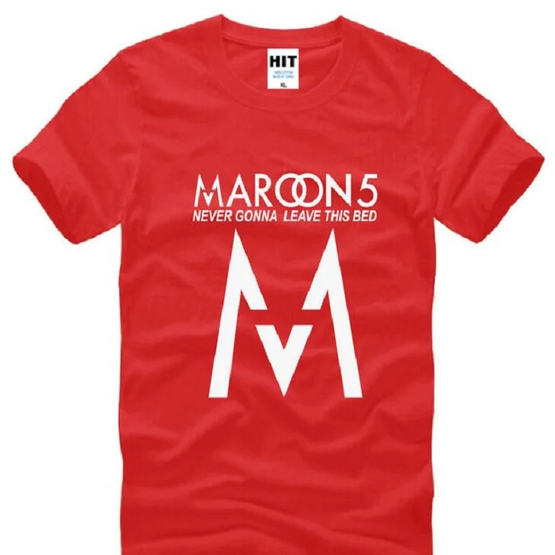 Модные рок-группы maroon5 печатных футболки для мужчин короткий рукав о-образный