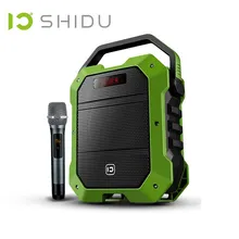 Колонка SHIDU-K10 Высокая мощность 80 Вт Echo портативные аккумуляторные активные басовые колонки с входом постоянного тока и микрофоном для караоке колонки