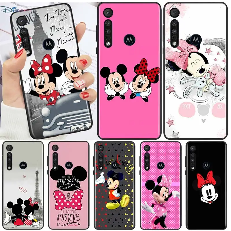 Minnie Mickey Mouse For Motorola G9 G8 G Edge One E7 E6 Power Lite Marco Hyper Fusion Plus Play Black Phone Case Cover | Мобильные