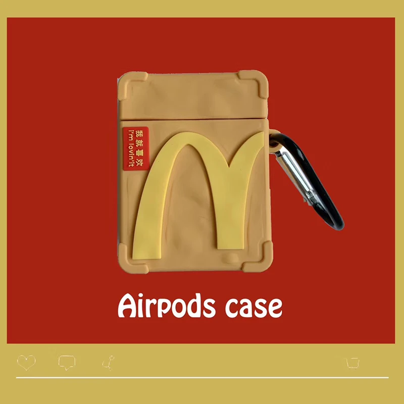 Чехол для мини наушников Airpods Pro мягкий силиконовый чехол с милым мультяшным