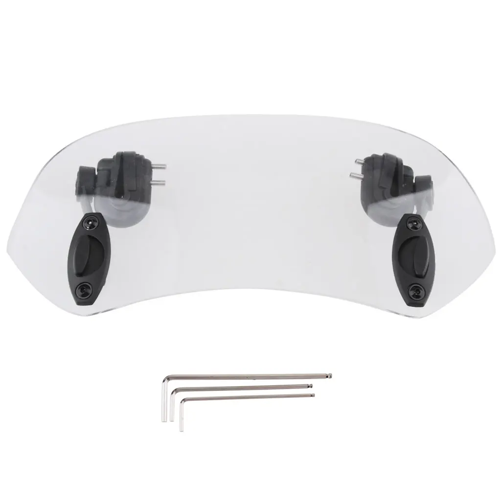 Motorcycle Adjustable Windshield Extension Spoiler Air Wind Deflector 280mm Motorcycle Adjustable Windshield Extension Spoiler Air Wind Deflector 280mm