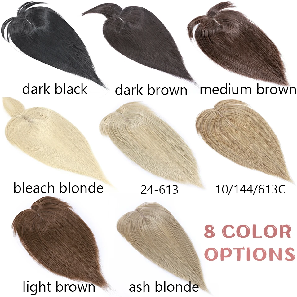 S-noilite Synthetic Clip In One Piece Hair Extension Black Brown Clip In Hairpieces With Bangs For Woman Natural Fake False Hair - Image 6