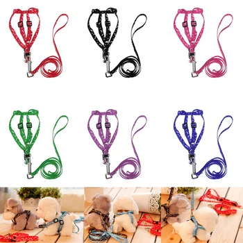 

Adjustable Dog Cat Harness Leash Small Pet Puppy Harness Vest Leash Collar For Outdoor Walking Chihuahua Terrier Schnauzer