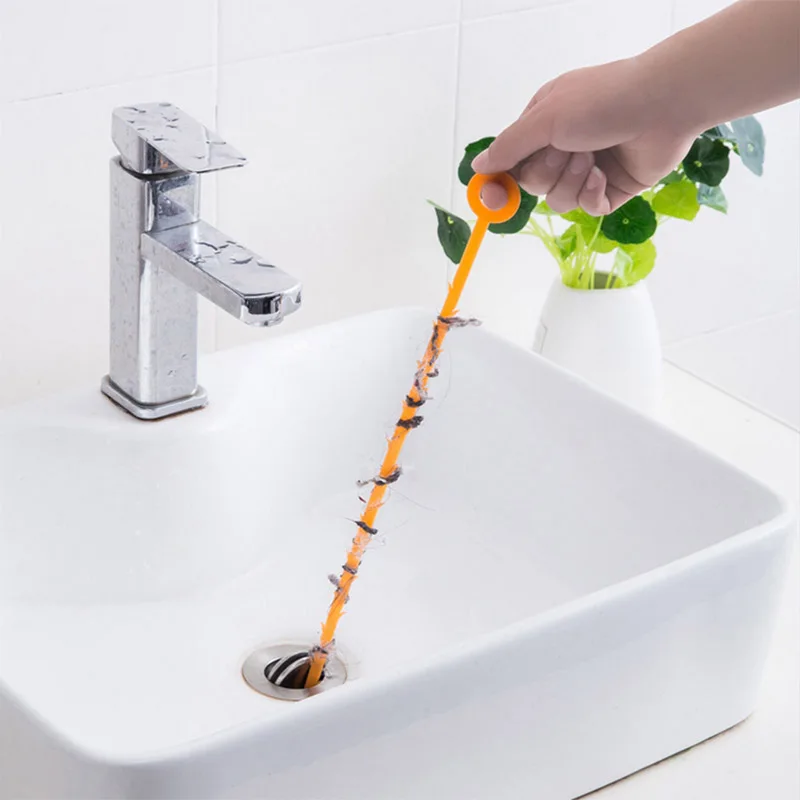 44.5cm Sewer Cleaning Brush Home Bendable Sink Tub Toilet Dredge Pipe