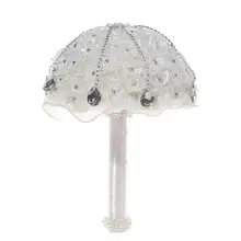 Цветок розы Букет невесты держа цветы невесты фото реквизит Кристалл Свадебные красивые украшения вечерние принадлежности(белый