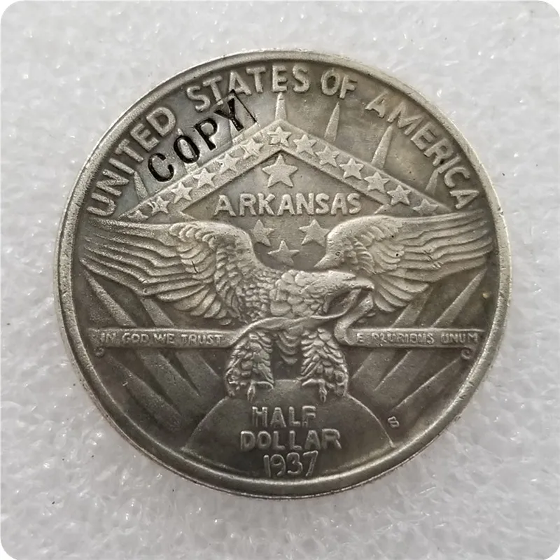 1937S США 1935-1939 юбилейные 50 центов копии монет - Цвет: 1937S