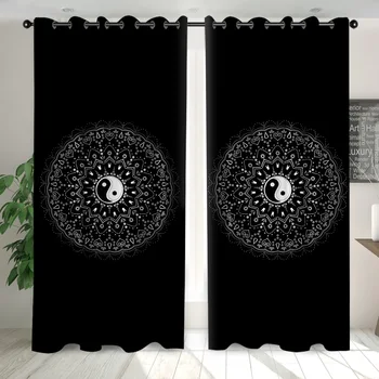 

SOFTBATF Bagua Map Windows Curtains Darkening for Living Room Bedroom Decorative Kitchen Curtains Dropshipping