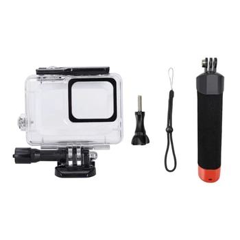 

1Pcs Waterproof Housing for Gopro Hero7 White and Hero7 & 1Pcs Waterproof Floating Hand Grip Handle Diving Mount Kit