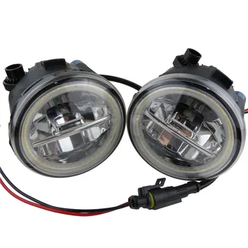 

2Pcs Angel Eyes Car Styling 12V 90mm Round LED Fog Lights For Nissan Qashqai J11 J11_ Closed Off-Road Vehicle 2013- Super Bright
