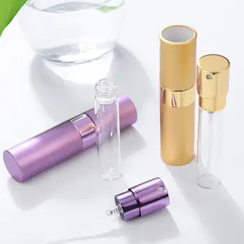 

15ml Travel Portable Mini Empty Refillable Bottle Aluminum Perfume Cosmetic Pump Pressure Spray Bottle Atomiser
