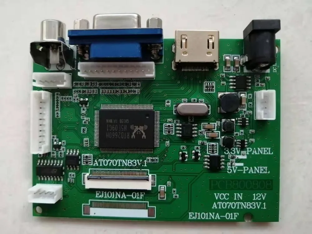Controlador de Tela V.1 para Autoboss Yqwsyxl Original Polegada Display Lcd At056tn53 V30 Placa Motorista Hdmi Vga 2av 5.6 - Imagem 3