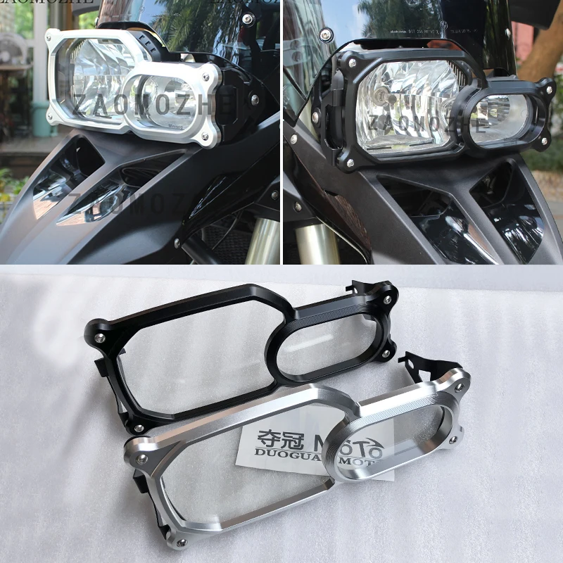 Black CNC Motorcycle Headlight Guard Protection Cover BMW F650GS F700GS F800GS