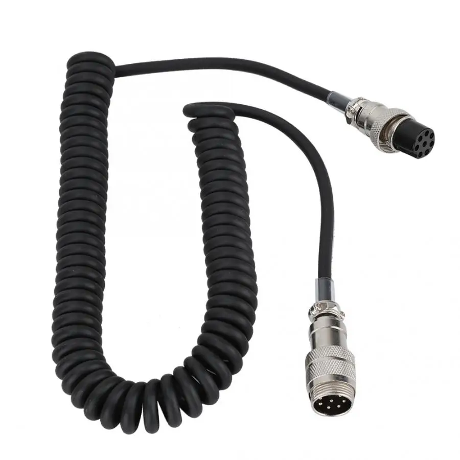 

Bewinner 60cm Handy 8-pin Coiled Extension Microphone Cord - from 8-core Aviation Male Plug to 8-core Aviation Female Plug
