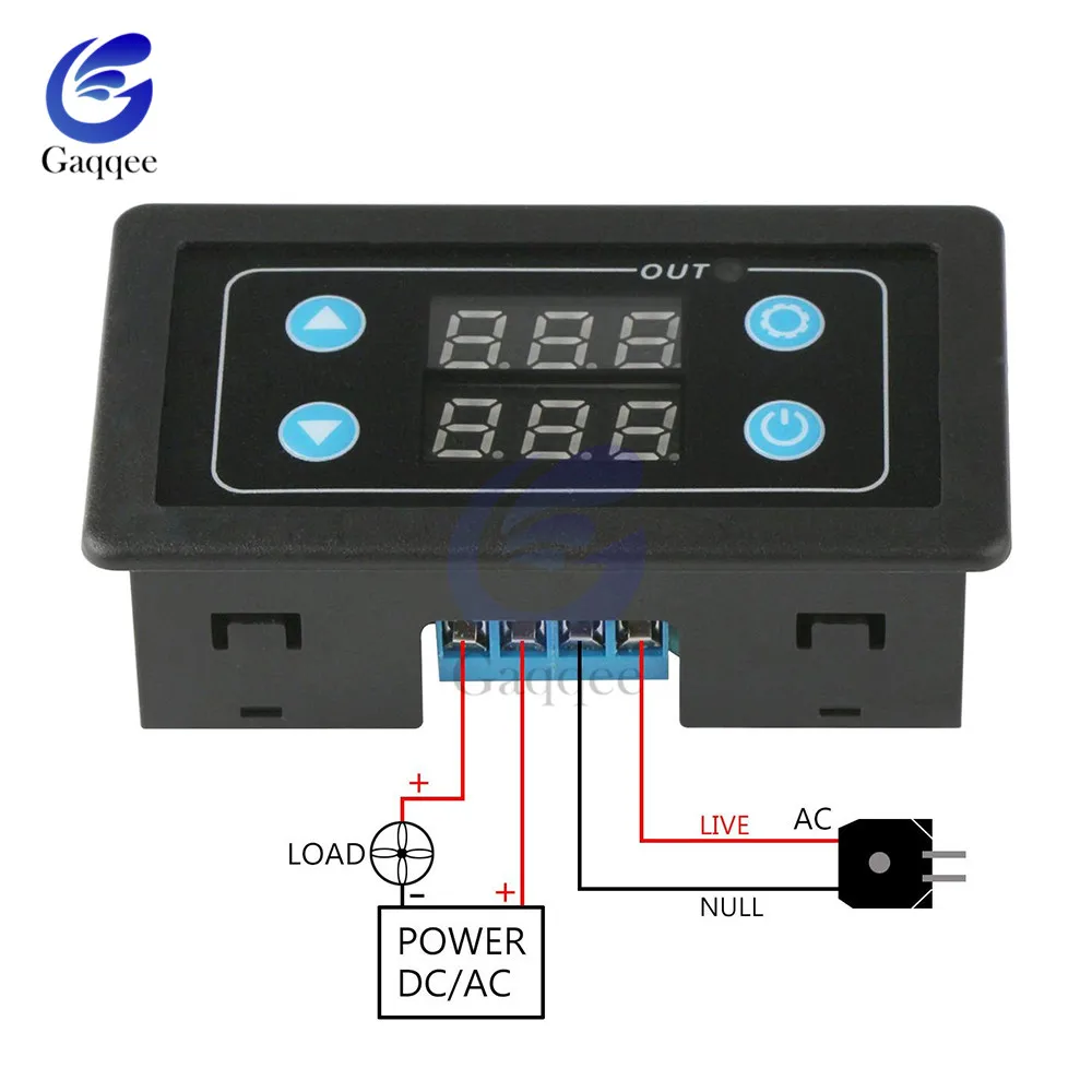 Digital LED Display Timer Delay Relay Switch Panel DC 5V/12V/24V AC 220V/85-265V Adjustable Cycle ON-OFF Control Module