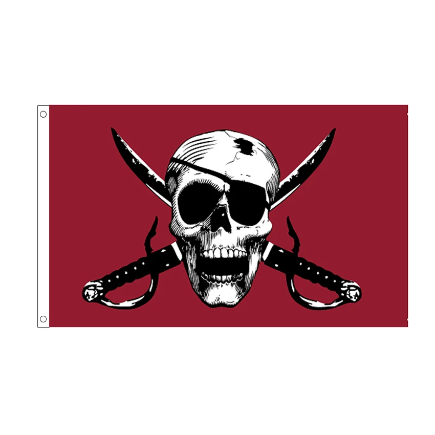 Edward Teach Blackbeard Skeleton Pirate Polyester 3x5 Foot  Flag Outdoor Banner 
