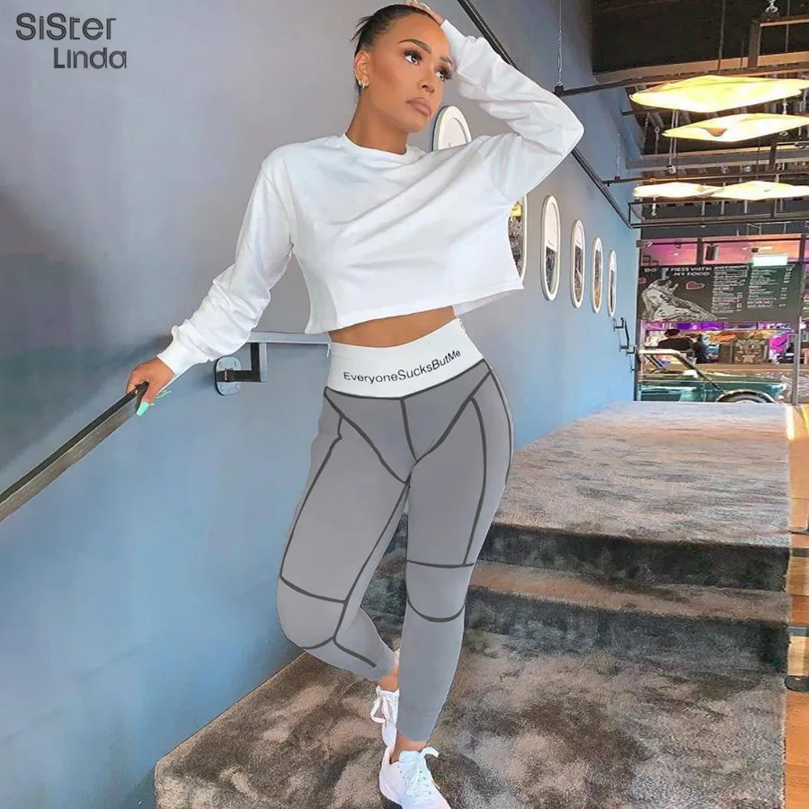 Sisterlinda Women Fitness Leggings High Waist Leggings 2019 Fall Winter Thin Skinny Slim Elastic Breathable Sporting Pants Mujer Sisterlinda Women Fitness Leggings High Waist Leggings 2019 Fall Winter Thin Skinny Slim Elastic Breathable Sporting Pants Mujer