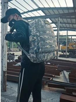 

Camouflage backpack waterproof camo backpack high capacity travel bag multi function mountaineering backpack eat chicken game