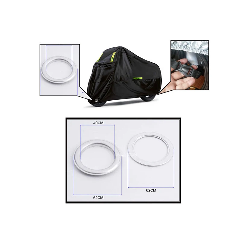 Universal All-Season Waterproof Motorcycle Cover - Outdoor UV Protector, Rain & Dustproof