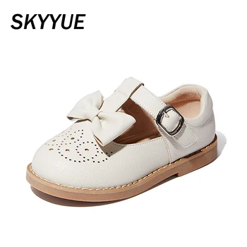 

2020 Spring Kids Bow Shoes Baby Girls Brogue Flats Children Princess Shoes Party Brand Shoes Fashion Sweet Shoes Mary Jane New