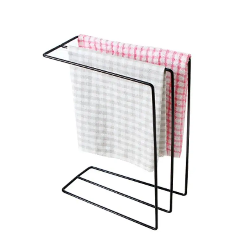 OUNONA 2 Pcs Towel Rack 3 Rows Iron Art Kitchen Towel Storage Holder Table Cloth Cleaning Clothes Drainer Rack Holder