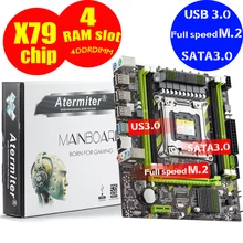 X79-G X79 материнская плата LGA 2011 USB3.0 SATA3 поддержка памяти REG ECC и процессор Xeon E5 4XDDR3 PCI-E NVME M.2 поддержка SSD
