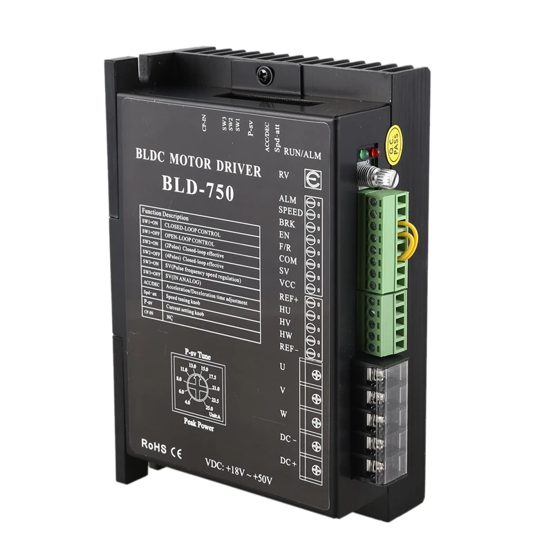 

48V Brushless DC Motor Driver BLD-750 18-52VDC 750W BLDC Motor Controller