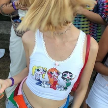 Летние пикантные женские шлепанцы с рисунком; топы Для женщин, без рукавов, на бретельках, майки Топ Летающая девочка Фитнес женские майки Повседневное розовый летние топы