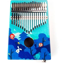 

17 Keys Kalimba Thumb Piano High-Quality Wood Mahogany Body Thumb Piano Musical Instrument Kalimba Accessories With Audio input