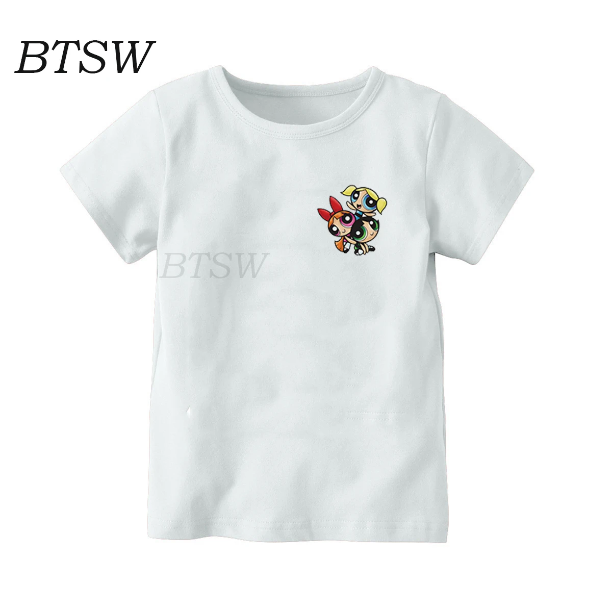 

Boys/Girls Tshirt Baby Girl Cute Cartoon The Powerpuff Girls Funny T-Shirts Kids Short Sleeve Tee Shirt Children Casual Clothes