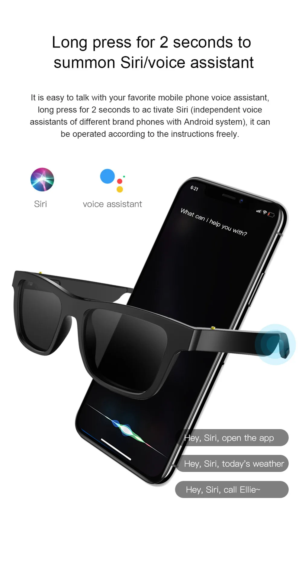 SMART EYEWEAR Bluetooth 5.0 Anti-blue Light Glasses Touch Wireless Stereo Music With HD Mic PK HUAWEI X GENTLE MONSTER