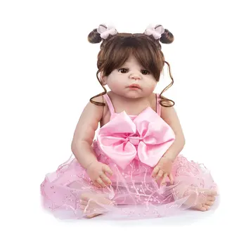

BM0059 Funny Soft Body Silicone Lifelike Dress Reborn Baby Doll Toy Clothes Set For Girls Early Education Toys