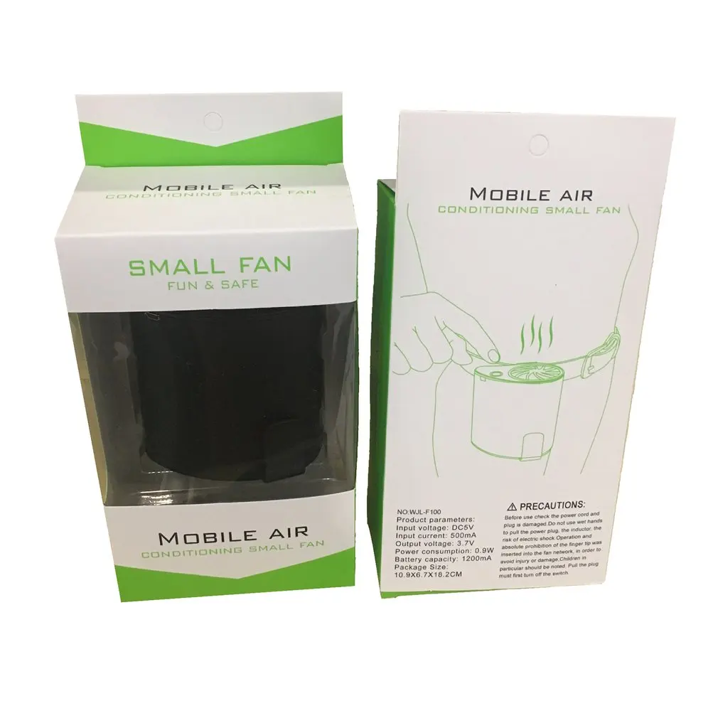 F100 USBPortable Mini Mobile Cooler Small Waist Fan Portable Rechargeable USB Clippable On Belt For Sports Outdoors