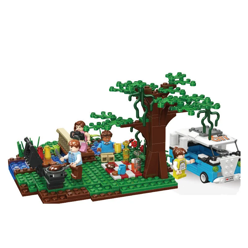 

JIE－STAR Building Blocks Assembled Toys Towns Villa Model Small Particles Educational Early Childhood DIY Inserted Building Bloc