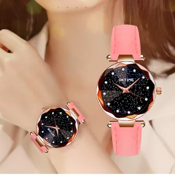

Luxury Women Quartz Watch Starry Sky Little Point Frosted Belt Watch Ladies Dotted Student Watch Reloj Mujer Damski Zegarek