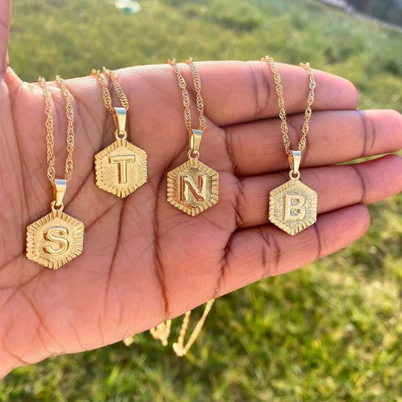 Women's letter pendant necklace Outlet