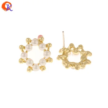 

Cordial Design 100Pcs 15*15MM Jewelry Accessories/Earring Findings/Imitation Pearl/DIY Part/Flower Shape/Hand Made/Earrings Stud
